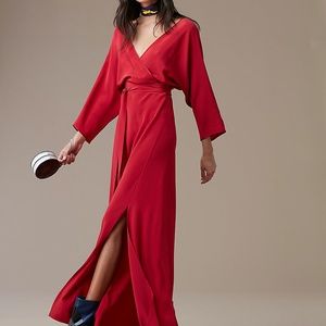 Diane Von Furstenberg Silk Red Wrap Dress